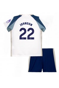 Tottenham Hotspur Brennan Johnson #22 Jalkapallovaatteet Lasten Kotipeliasu 2025-26 Lyhythihainen (+ Lyhyet housut)